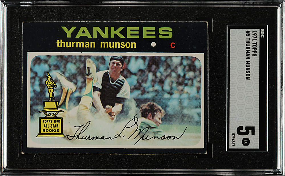 1971 Topps #5 Thurman Munson SGC EX 5