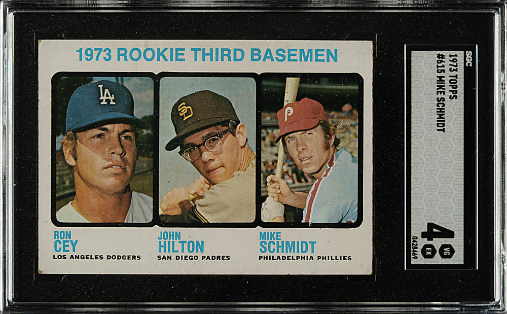 1973 Topps #615 Mike Schmidt Rookie SGC VG/EX 4