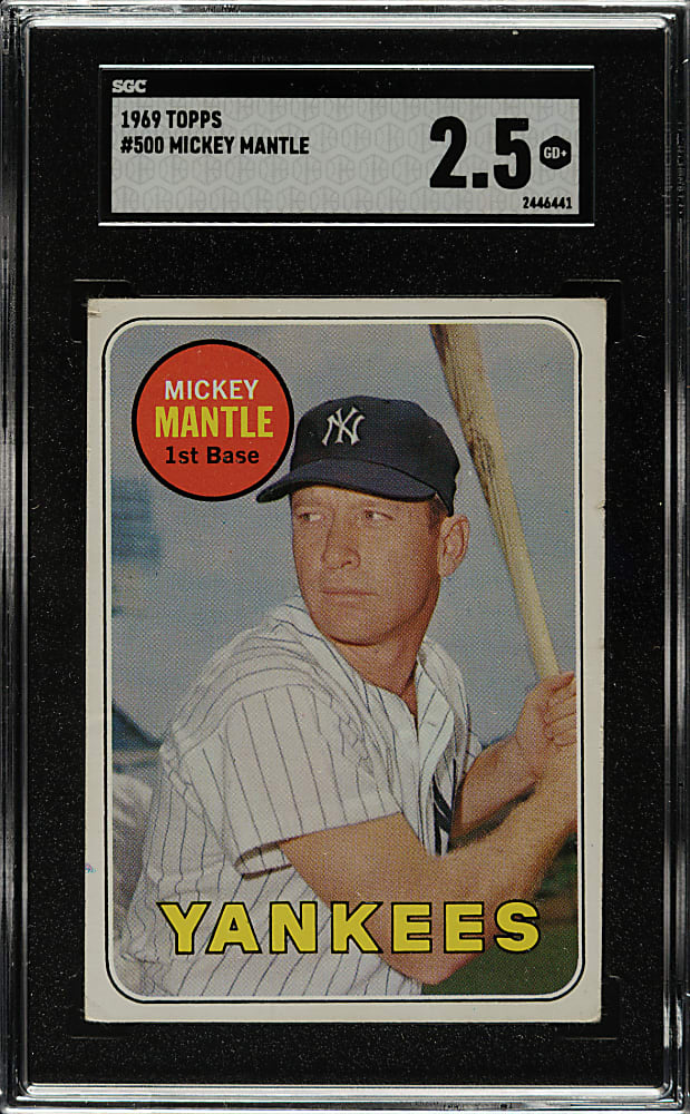 1969 Topps #500 Mickey Mantle SGC GOOD+ 2.5