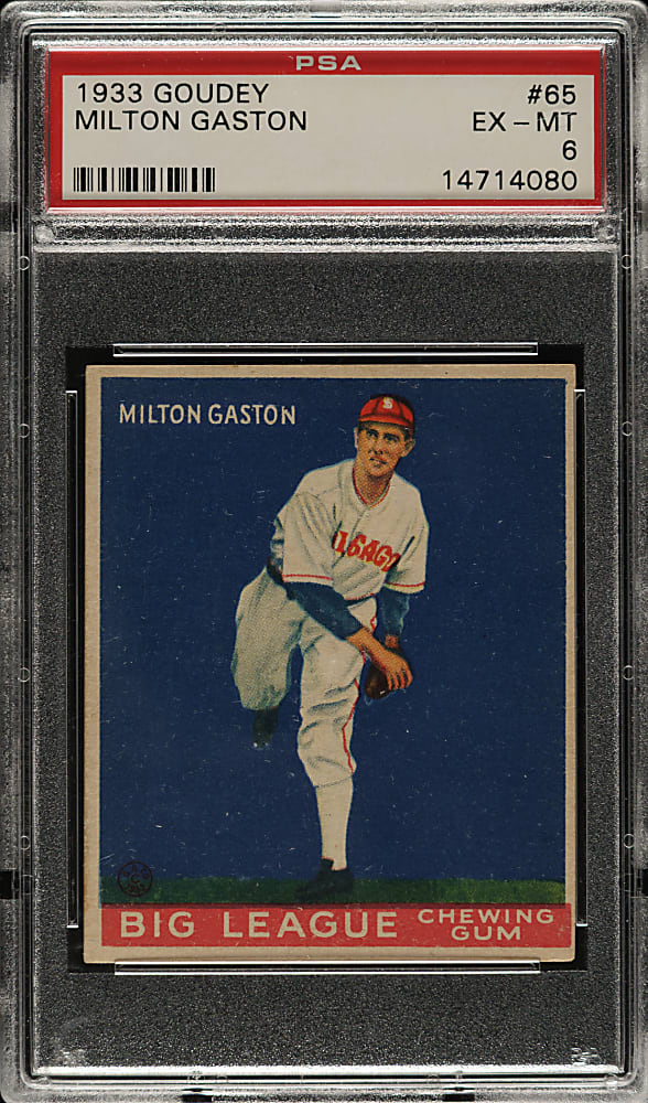 1933 R319 Goudey #65 Milt Gaston PSA EX-MT 6