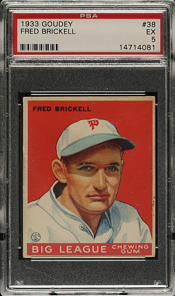 1933 R319 Goudey #38 Fred Brickell PSA EX 5