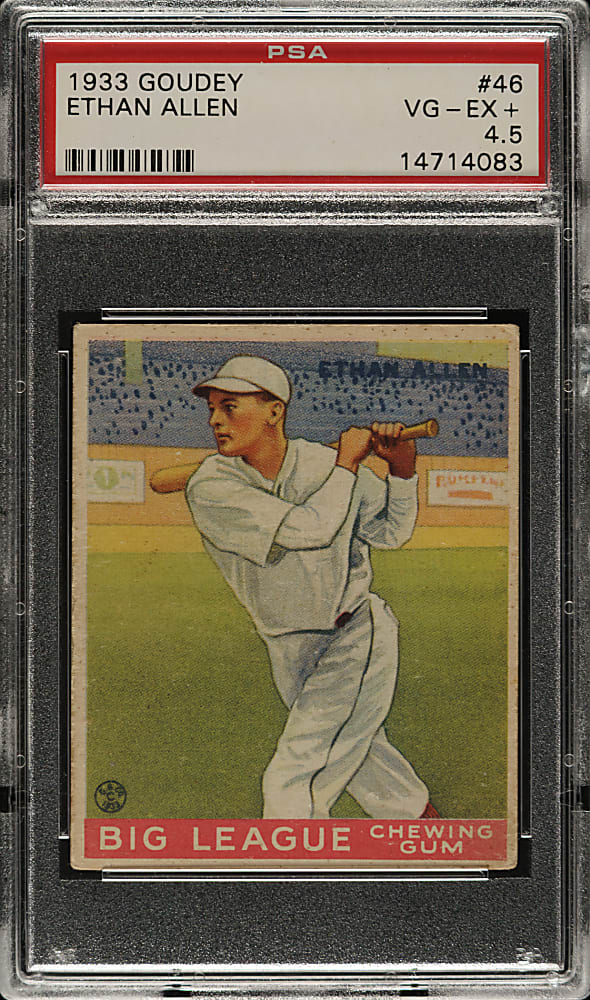 1933 R319 Goudey #46 Ethan Allen PSA VG-EX+ 4.5