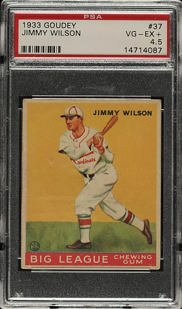 1933 R319 Goudey #37 Jimmy Wilson PSA VG-EX+ 4.5