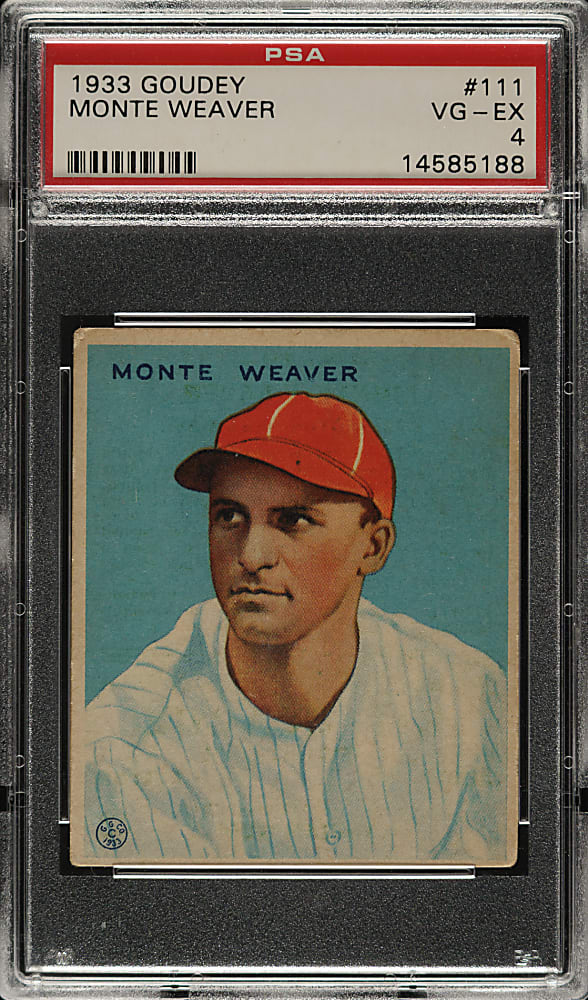 1933 R319 Goudey #111 Monte Weaver PSA VG-EX 4