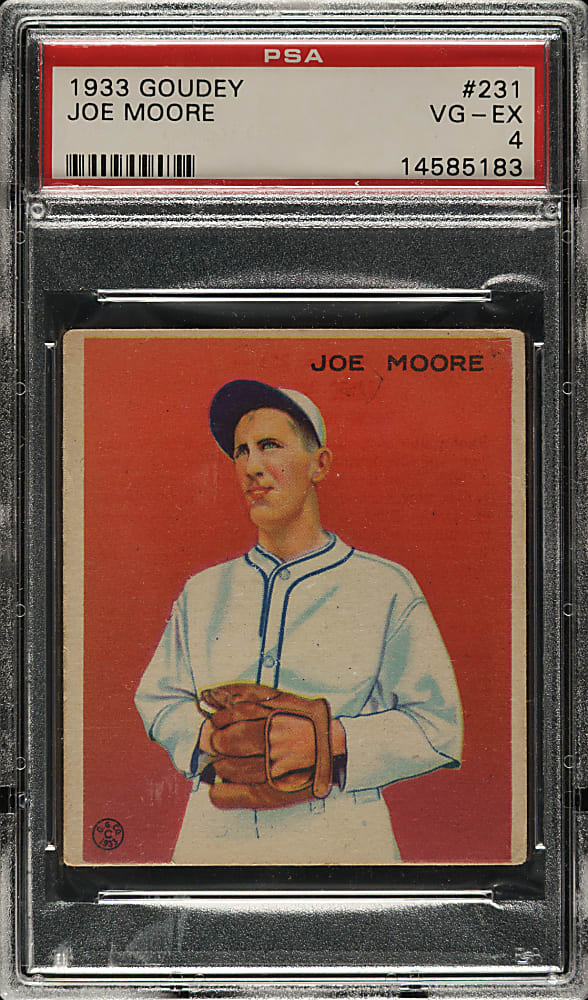 1933 R319 Goudey #180 Eddie Moore PSA VG-EX 4