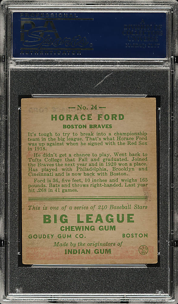 1933 R319 Goudey #24 Horace Ford PSA VG-EX 4