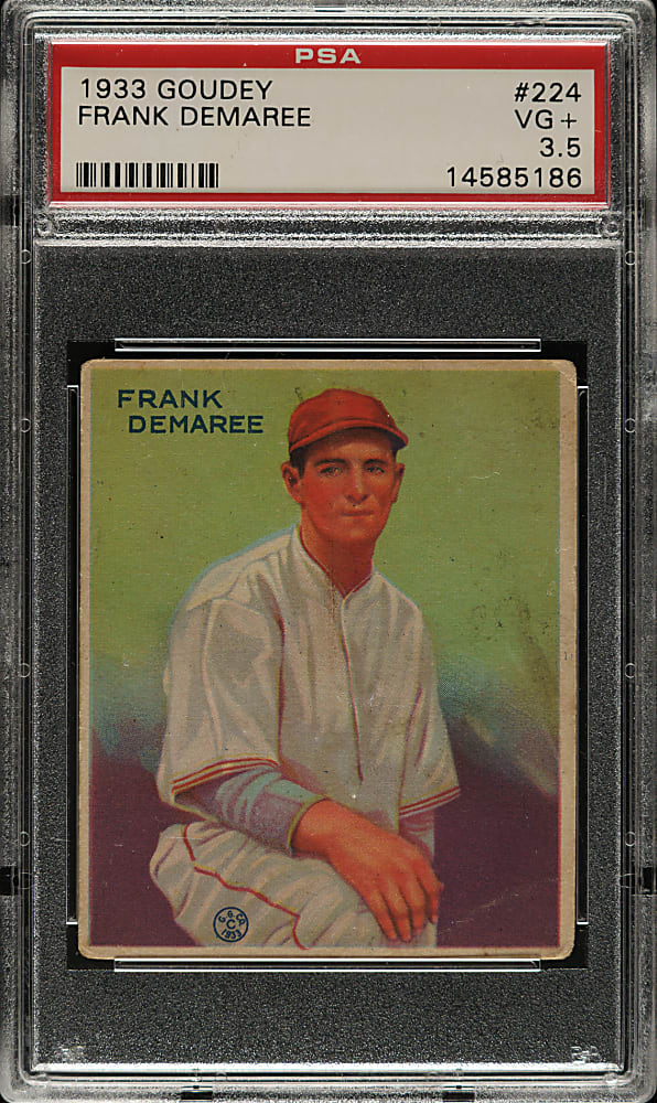 1933 R319 Goudey #224 Frank Demaree PSA VG+ 3.5