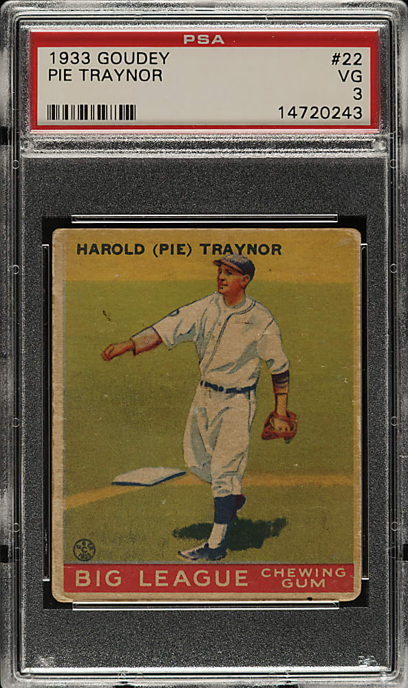 1933 R319 Goudey #22 Pie Traynor PSA VG 3