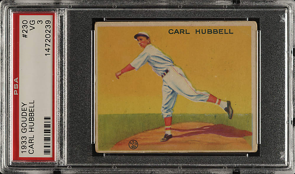 1933 R319 Goudey #230 Carl Hubbell PSA VG 3