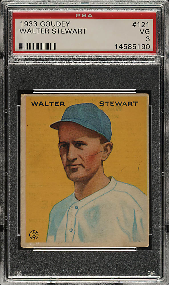 1933 R319 Goudey #121 Walter Stewart PSA VG 3