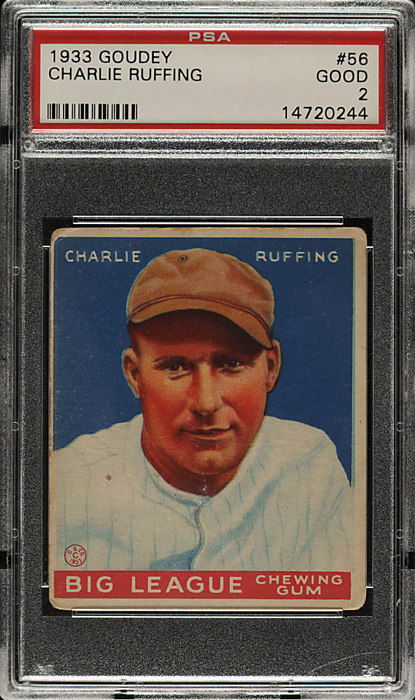 1933 R319 Goudey #56 Charlie "Red" Ruffing PSA GOOD 2