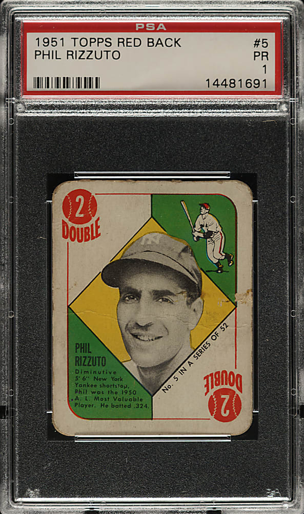 1951 Topps Red Backs #5 Phil Rizzuto PSA POOR 1