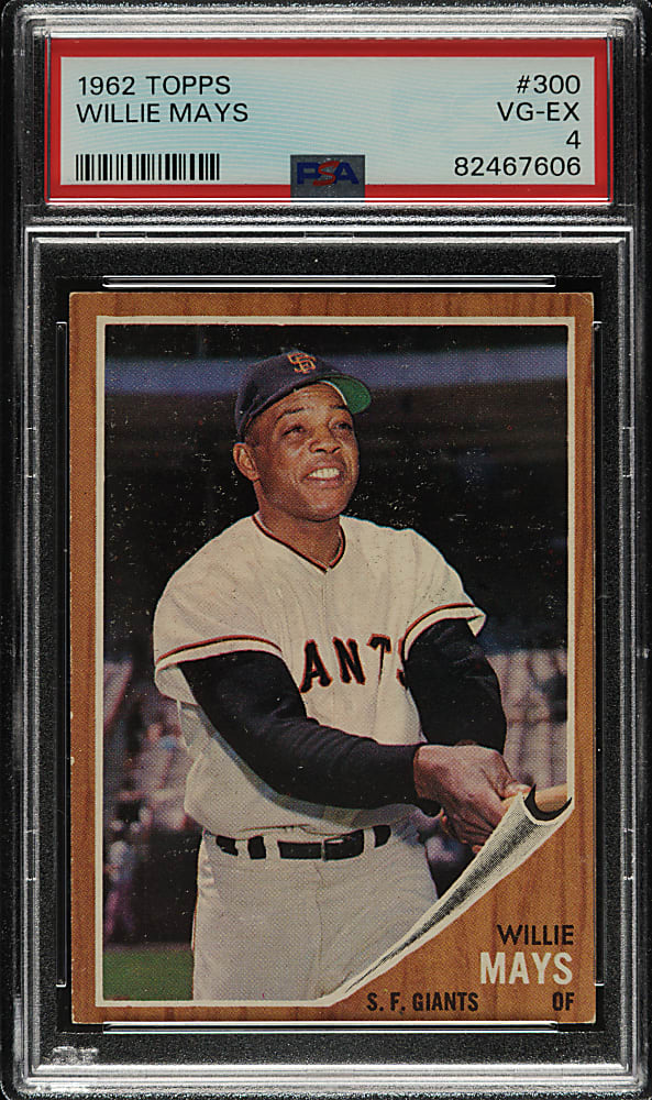 1962 Topps #300 Willie Mays PSA VG-EX 4