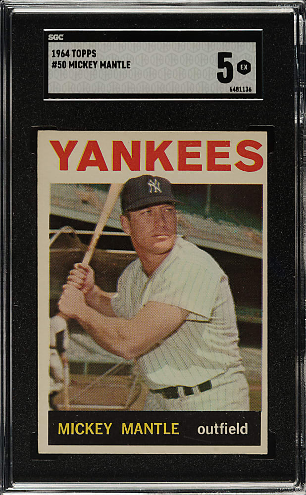 1964 Topps #50 Mickey Mantle SGC EX 5