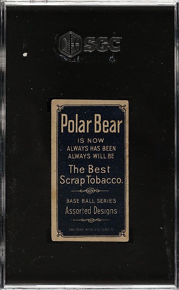 1909-1911 T206 White Border John McGraw Glove at Hip SGC VG+ 3.5 - Polar Bear Back