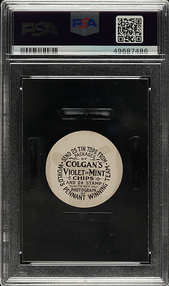 1912-1913 E270-2 Colgan's Chips "Tin Tops" George Brown PSA EX 5 (MK)