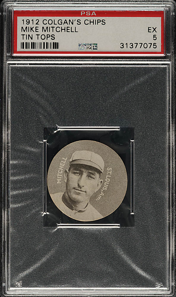 1912-1913 E270-2 Colgan's Chips "Tin Tops" Mike Mitchell PSA EX 5