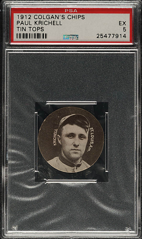 1912-1913 E270-2 Colgan's Chips "Tin Tops" Paul Krichell PSA EX 5