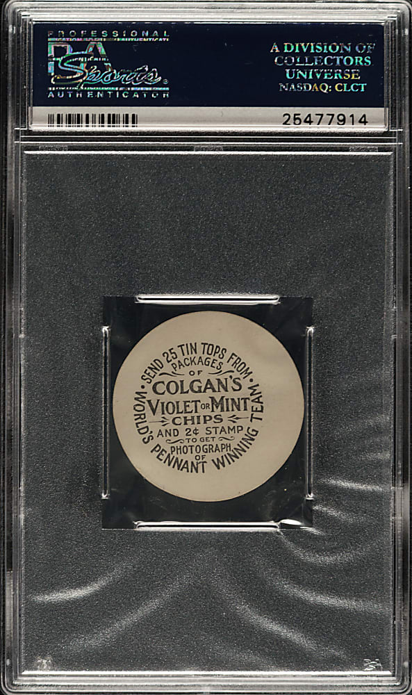 1912-1913 E270-2 Colgan's Chips "Tin Tops" Paul Krichell PSA EX 5