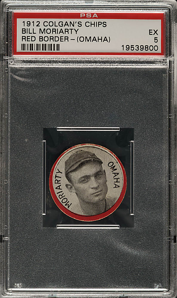 1912 E270 Colgan's Chips "Red Borders" Bill Moriarty Omaha PSA EX 5