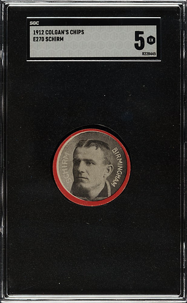 1912 E270 Colgan's Chips "Red Borders" George Schirm Birmingham SGC EX 5