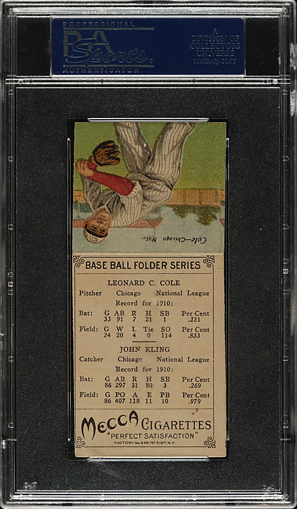 1911 T201 Mecca Double Folder Kling/Cole PSA EX+ 5.5