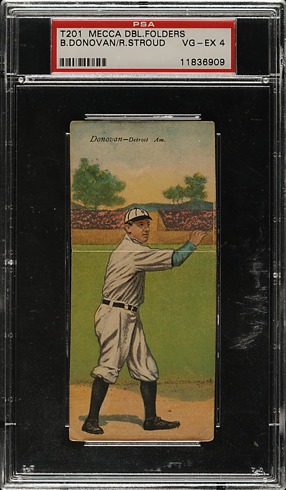 1911 T201 Mecca Double Folder Donovan/Stroud PSA VG-EX 4