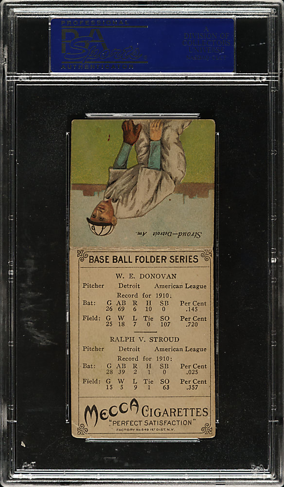 1911 T201 Mecca Double Folder Donovan/Stroud PSA VG-EX 4