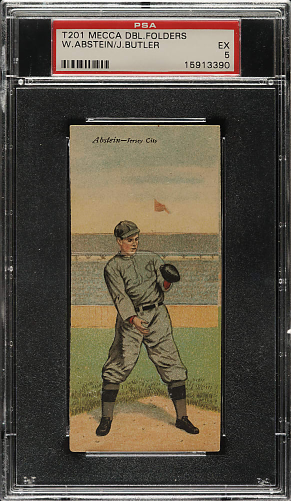 1911 T201 Mecca Double Folders Abstein/Butler PSA EX 5