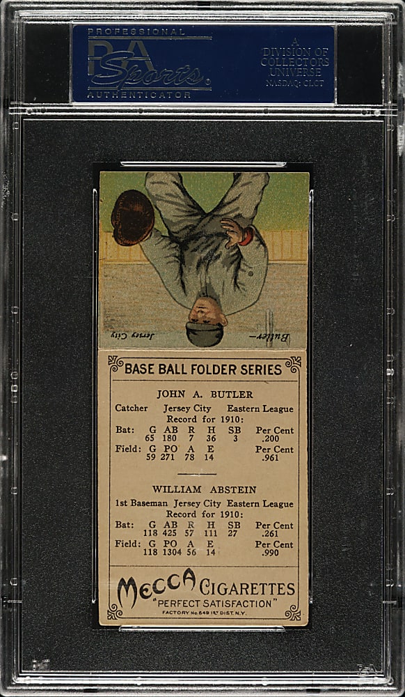 1911 T201 Mecca Double Folders Abstein/Butler PSA EX 5
