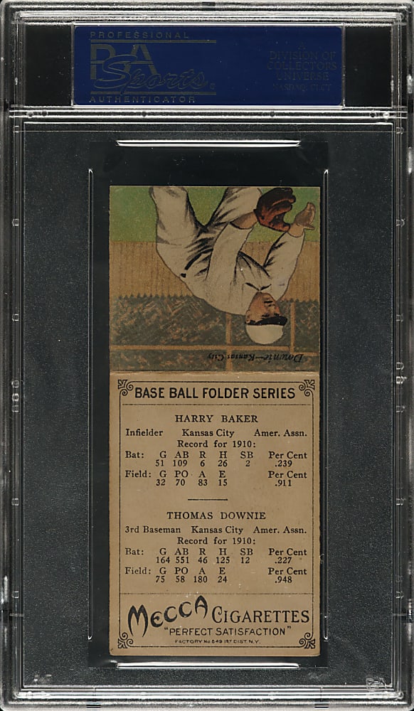 1911 T201 Mecca Double Folder Baker/Downie PSA EX 5