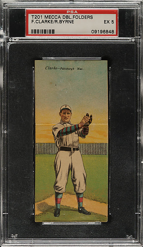 1911 T201 Mecca Double Folder Fred Clarke/Byrne PSA EX 5