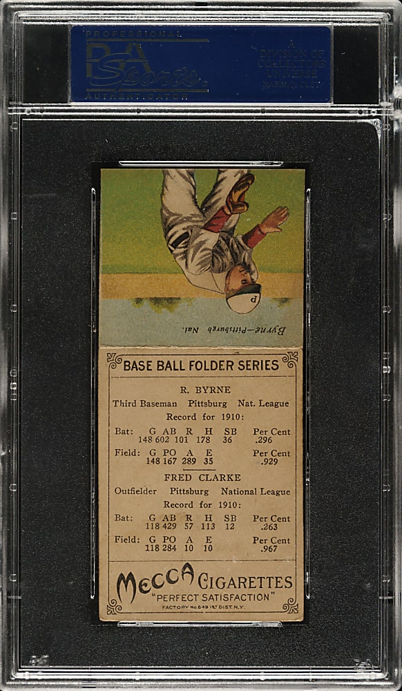 1911 T201 Mecca Double Folder Fred Clarke/Byrne PSA EX 5