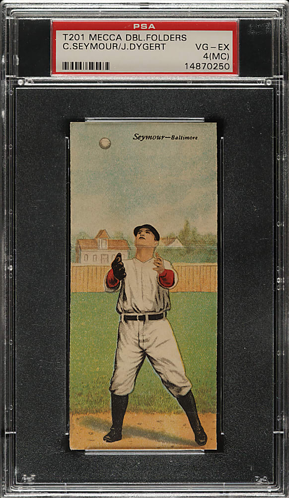 1911 T201 Mecca Double Folder Seymour/Dygert PSA VG-EX 4 (MC)