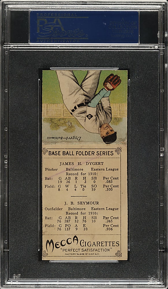 1911 T201 Mecca Double Folder Seymour/Dygert PSA VG-EX 4 (MC)