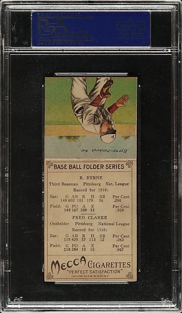 1911 T201 Mecca Double Folder Fred Clarke/Byrne PSA VG-EX 4