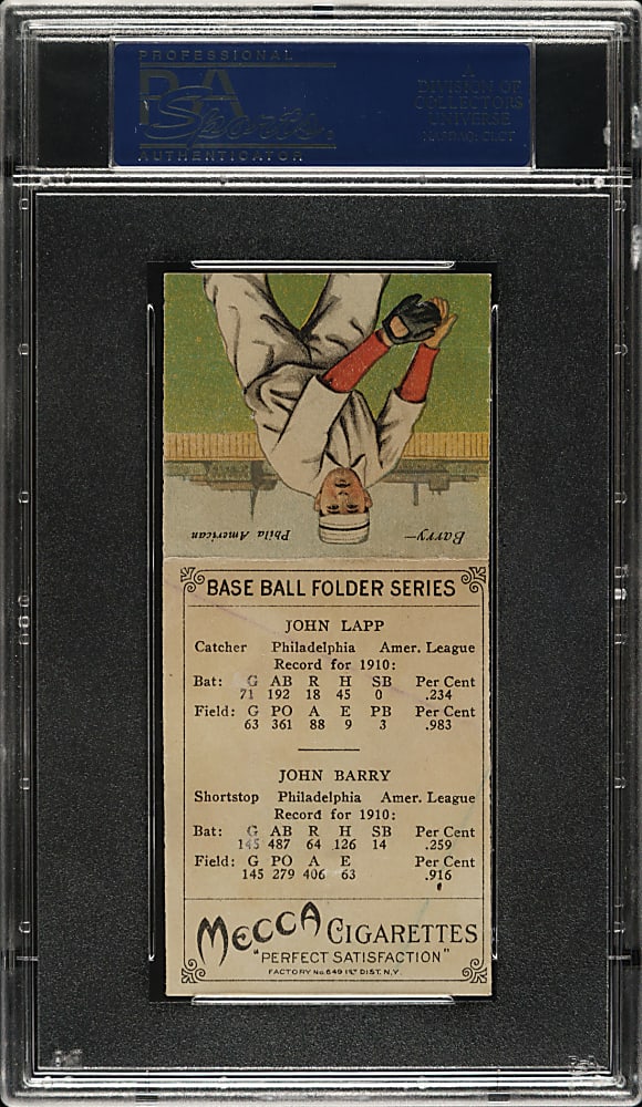 1911 T201 Mecca Double Folder Lapp/Barry PSA VG 3 (MK)