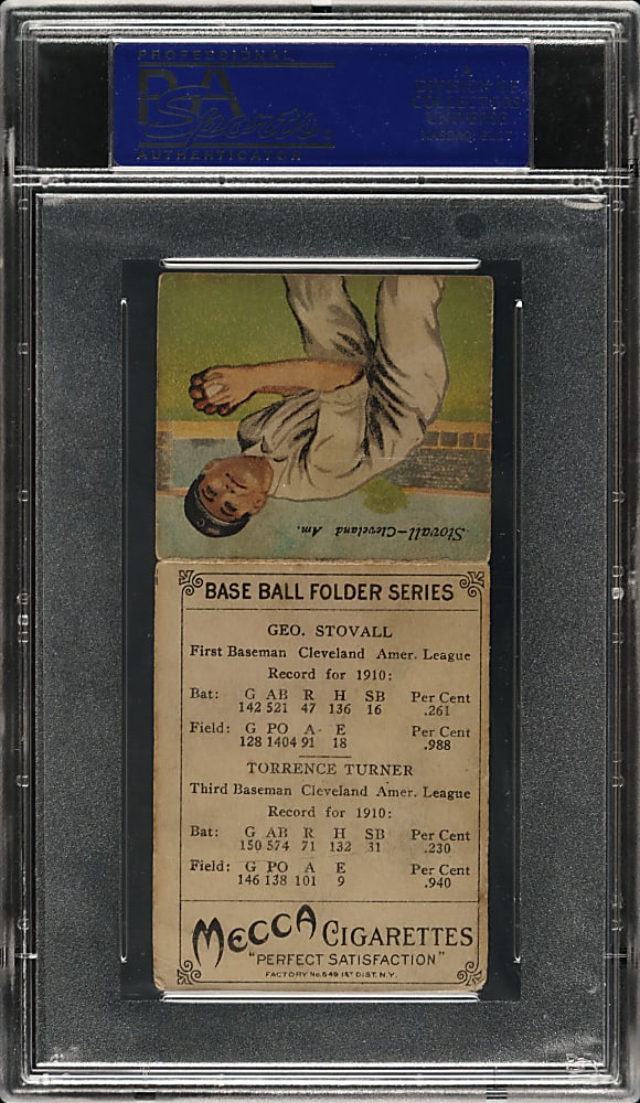 1911 T201 Mecca Double Folder Turner/Stovall PSA VG 3