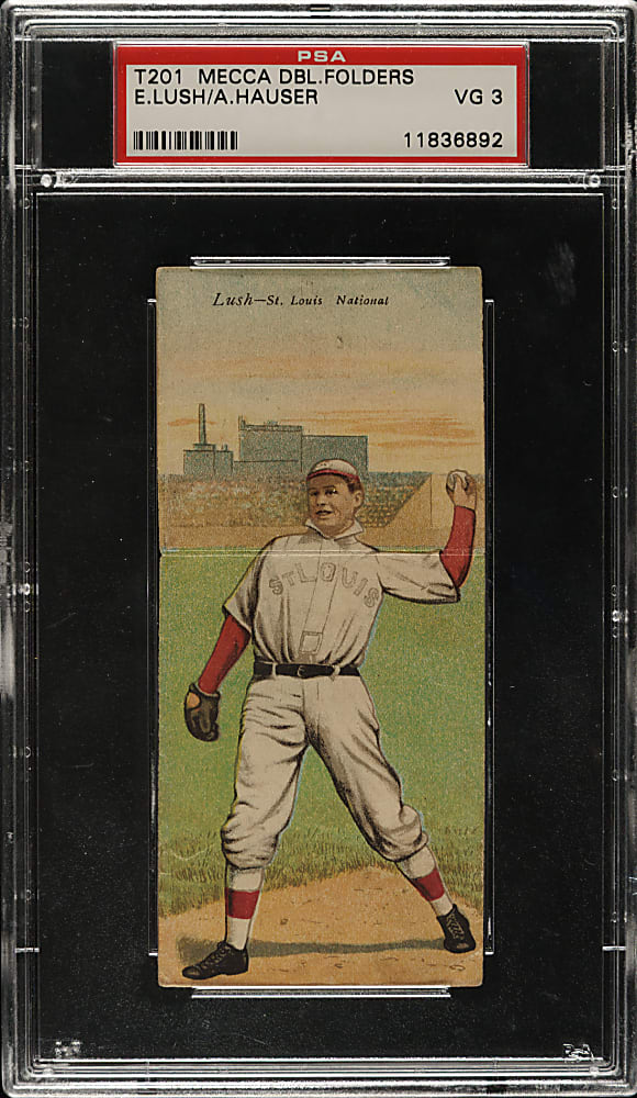 1911 T201 Mecca Double Folder Lush/Hauser PSA VG 3
