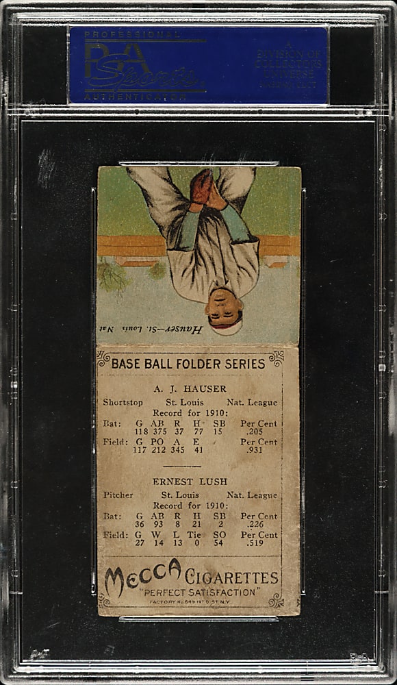 1911 T201 Mecca Double Folder Lush/Hauser PSA VG 3