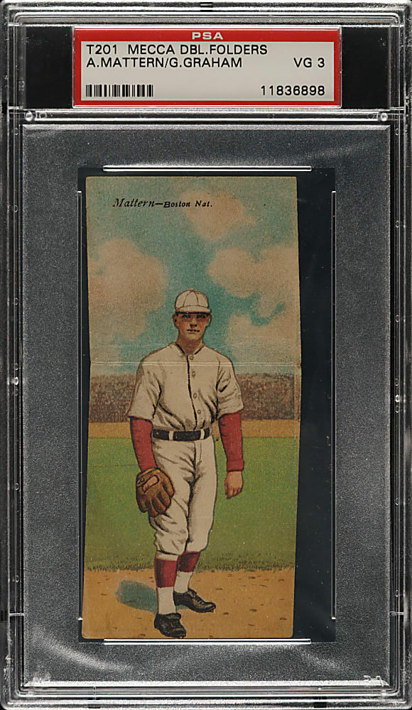 1911 T201 Mecca Double Folder Mattern/Graham PSA VG 3
