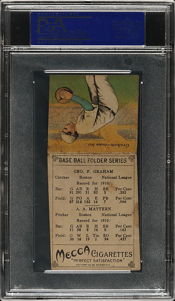 1911 T201 Mecca Double Folder Mattern/Graham PSA VG 3