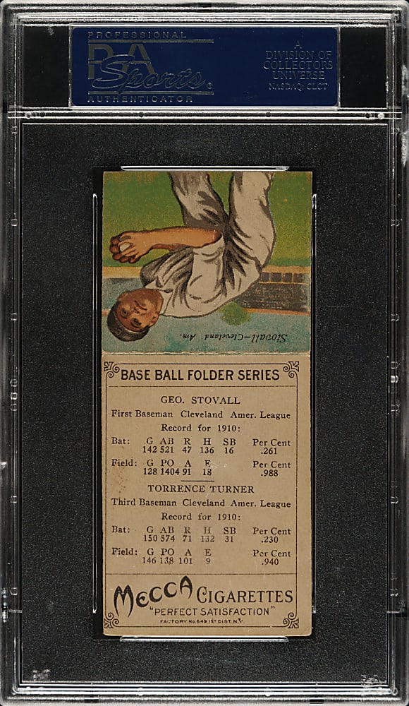 1911 T201 Mecca Double Folder Turner/Stovall PSA EX 5