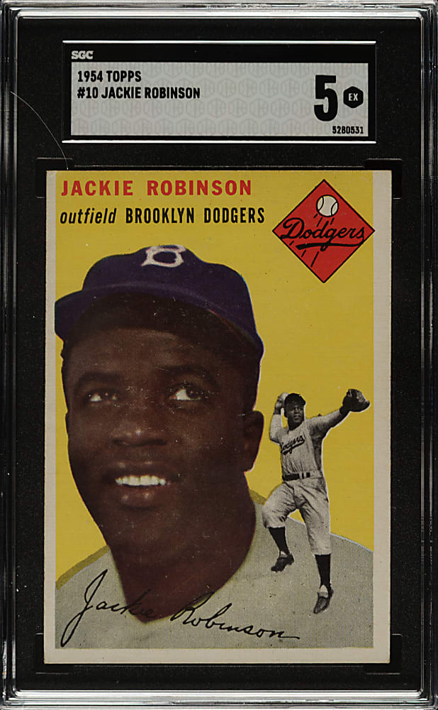 1954 Topps #10 Jackie Robinson SGC EX 5