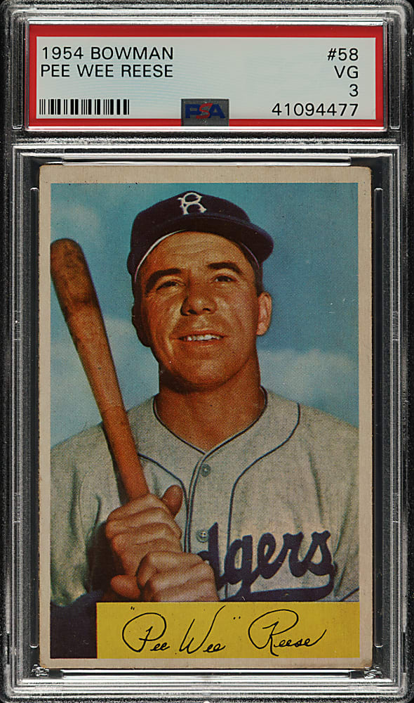 1954 Bowman #58 Pee Wee Reese PSA VG 3