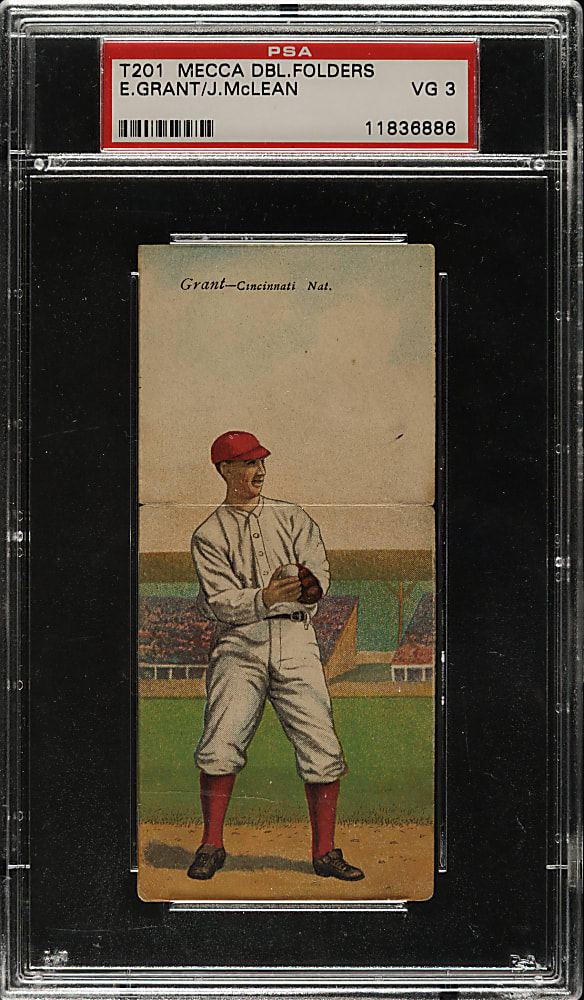 1911 T201 Mecca Double Folder Grant/McLean PSA VG 3