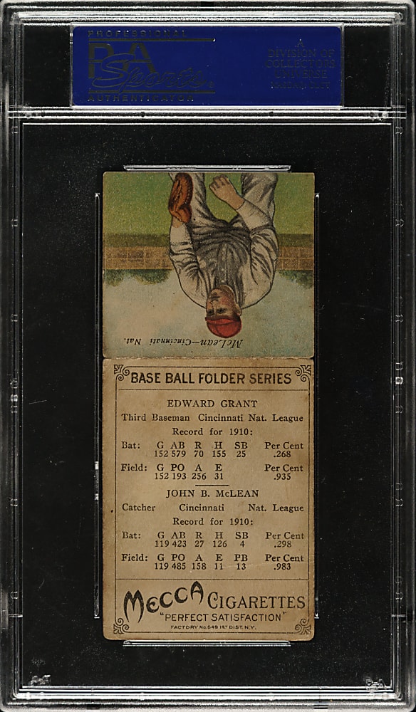 1911 T201 Mecca Double Folder Grant/McLean PSA VG 3