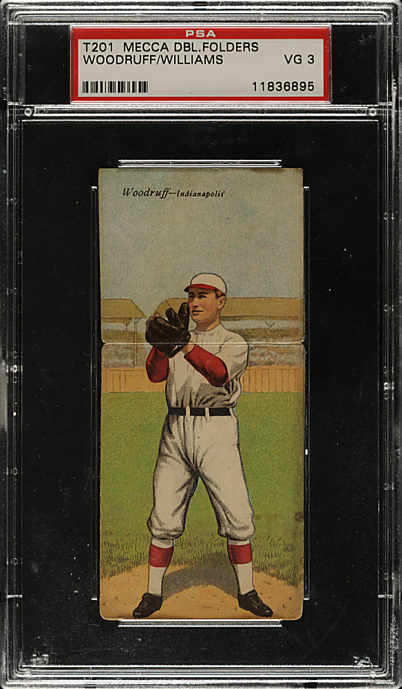 1911 T201 Mecca Double Folder Woodruff/Williams PSA VG 3