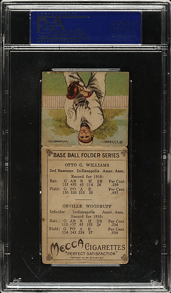 1911 T201 Mecca Double Folder Woodruff/Williams PSA VG 3