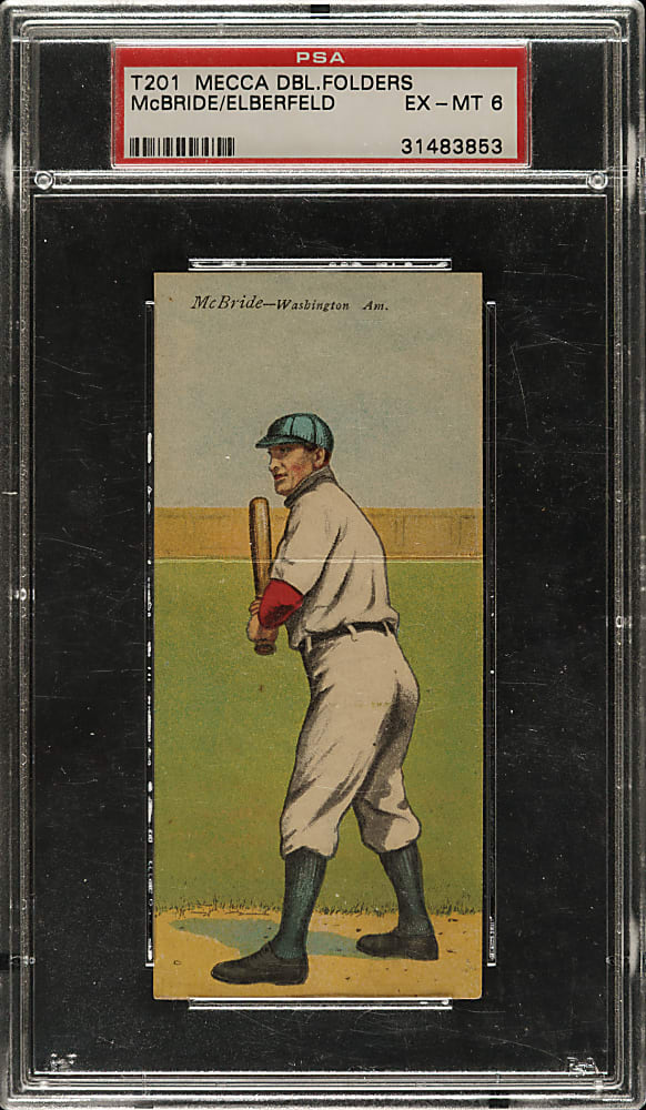 1911 T201 Mecca Double Folder McBride/Elberfeld PSA EX-MT 6